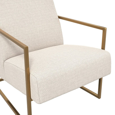 Manila Cream Textured Accent Chair with Gold Frame Furniture 