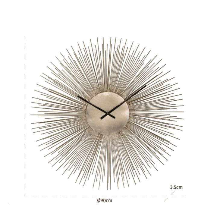 Mara Large Sunburst Gold Wall Clock Accessories 
