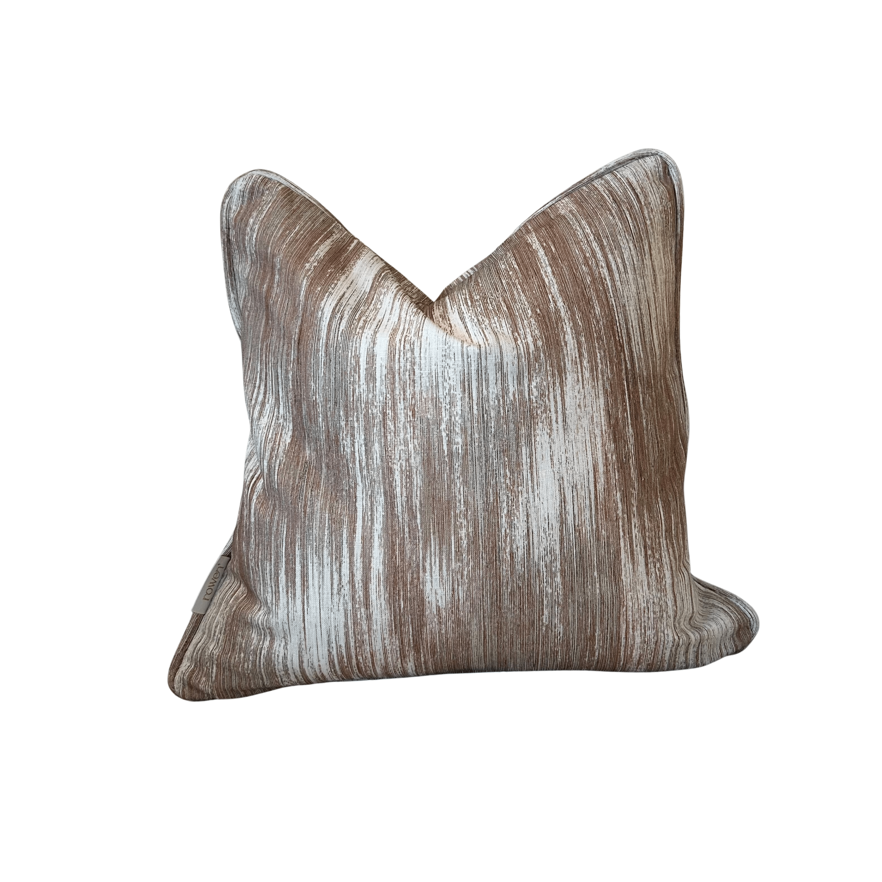 Marat Copper & Cream Abstract Patterned Cushion Cover - 50x50cm