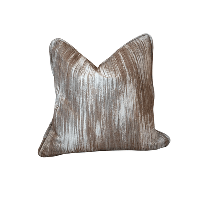 Marat Copper & Cream Abstract Patterned Cushion Cover - 50x50cm