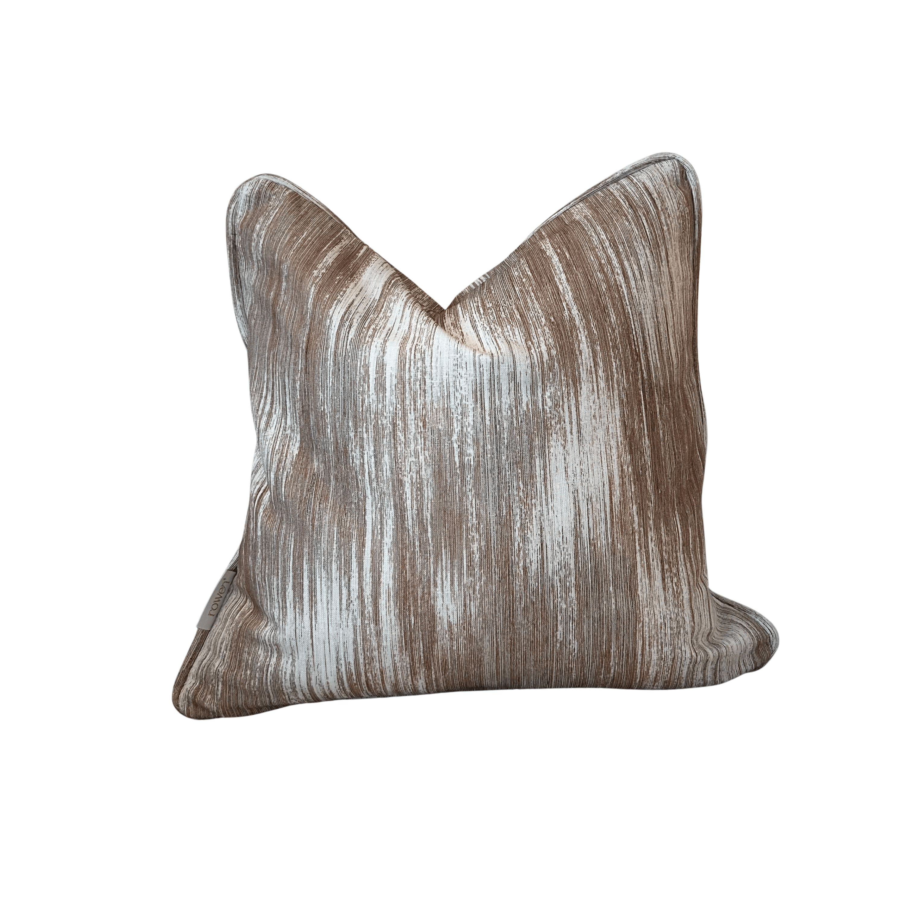 Marat Copper & Cream Abstract Patterned Cushion Cover - 50x50cm Textiles 