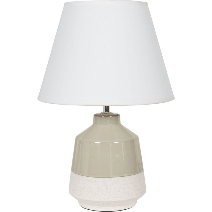 Margo White & Sage Table Lamp with Ivory Shade Lighting 