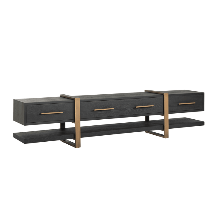 Marille Black & Bronze Large TV Unit Furniture 