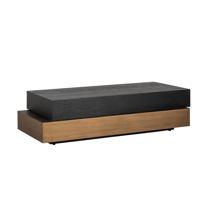 Marille Black & Bronze Stacked Coffee Table Furniture 