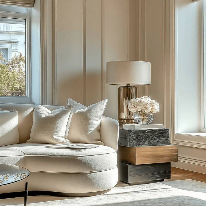 Marille Black & Bronze Stacked Side Table Furniture 