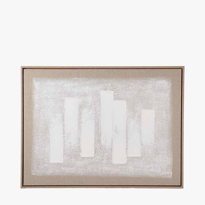 Marilyn Taupe & White Abstract Framed Canvas Wall Art Accessories 