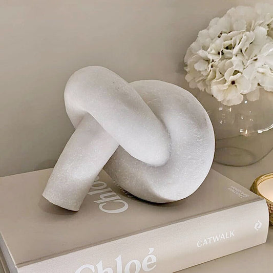 Marina White Stone Decorative Knot Ornament Accessories 