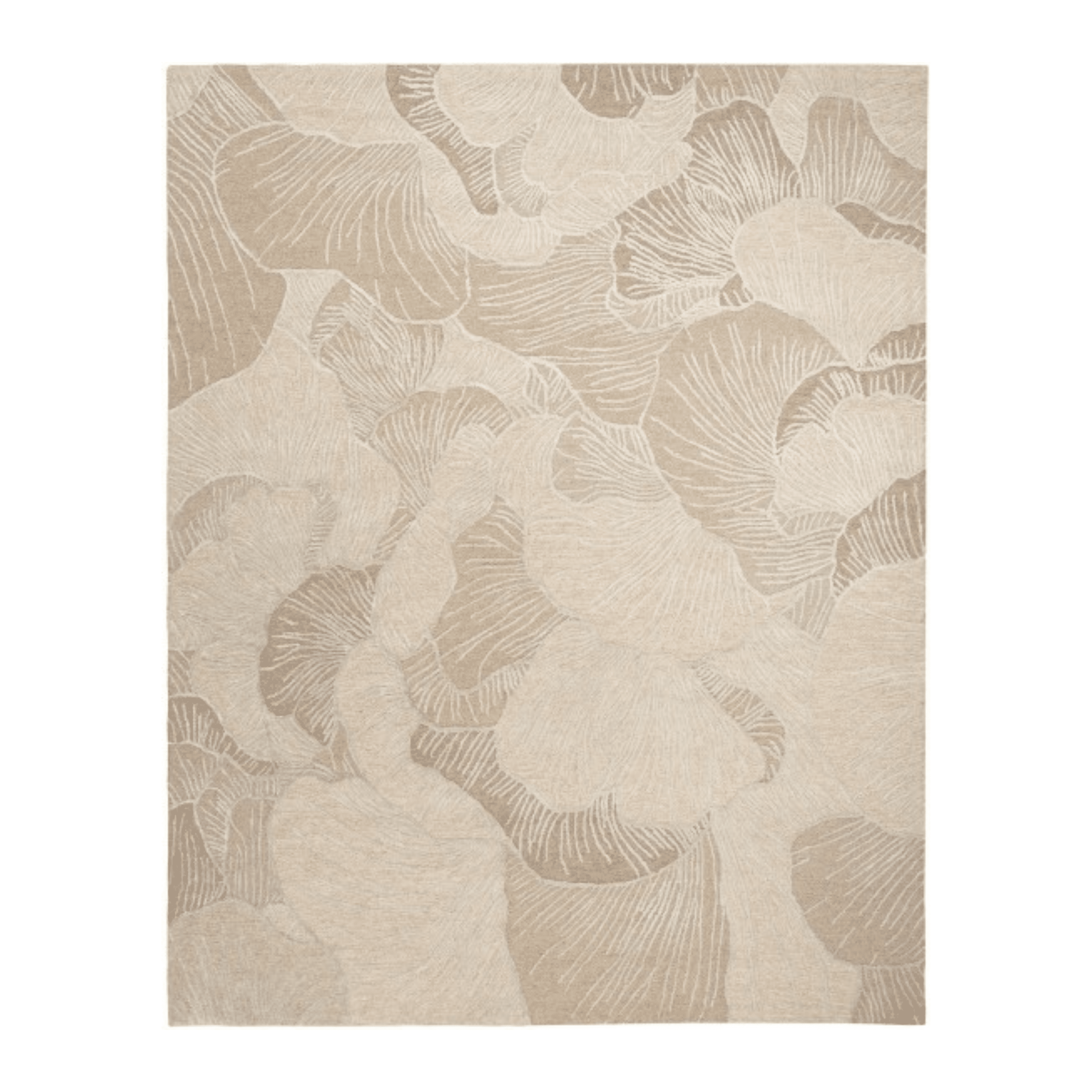 Marinella Beige Petal Pattern Rug 