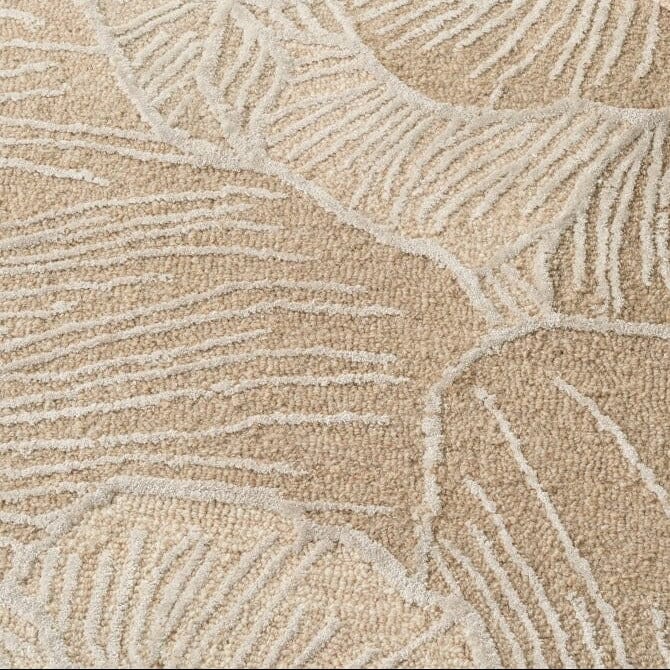 Marinella Beige Petal Pattern Rug 
