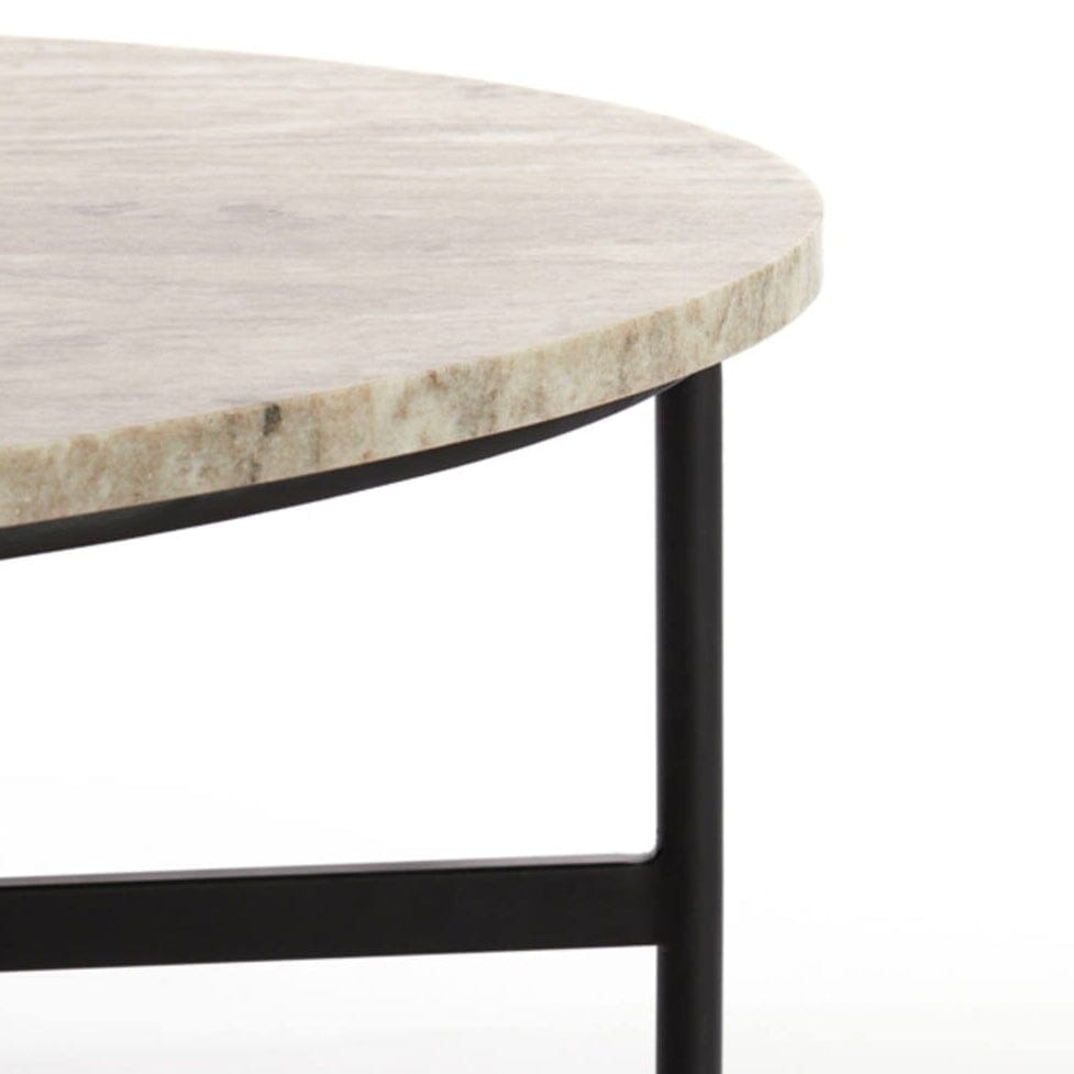 Marley Oval Marble Top Coffee Table Furniture 
