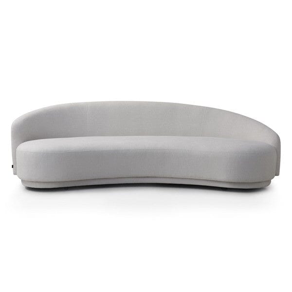 Marlo Cream Velvet Curved 4 Seater Sofa Sofa 