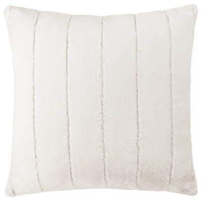 Marlowe Cream Faux Fur Feather Filled Cushion - 45x45cm Textiles 