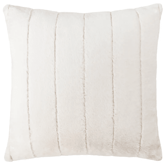 Marlowe Cream Faux Fur Feather Filled Cushion - 45x45cm Textiles 