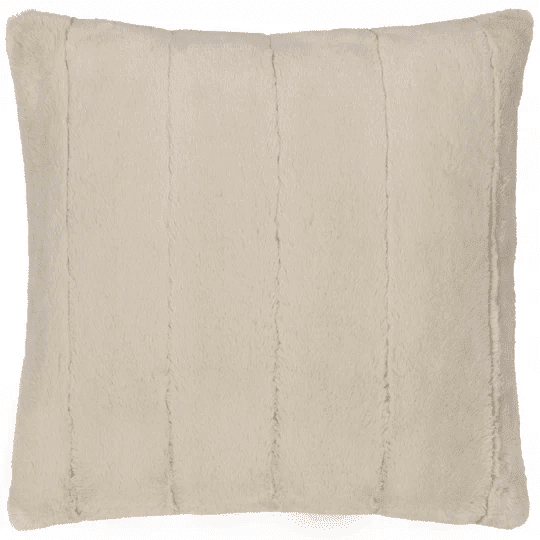 Marlowe Oatmeal Faux Fur Feather Filled Cushion - 45x45cm 