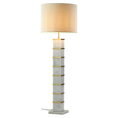 Maryam Premium Marble Floor Lamp with Gold Detail Lighting 