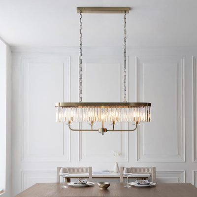 Masika Brass & Glass 4 Light Pendant Ceiling Light Lighting 
