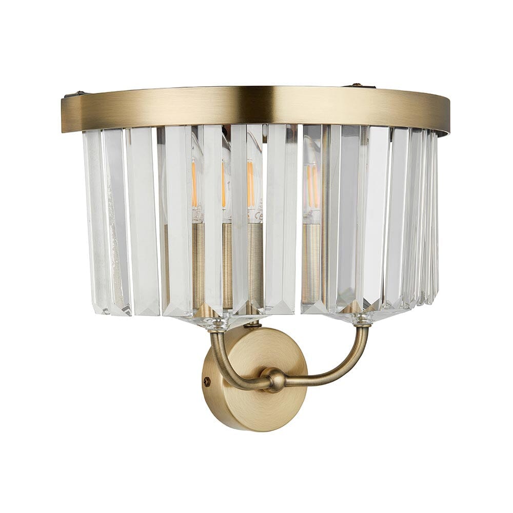 Masika Brass & Glass Wall Light Lighting 