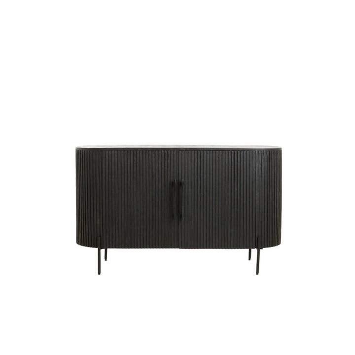 Massia Black Ribbed 2 Door Sideboard Furniture 