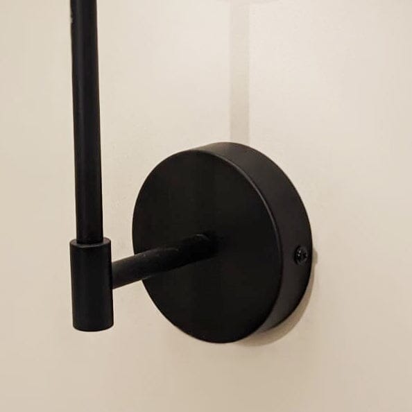 Matira Black Wall Light with White Shade Lighting 