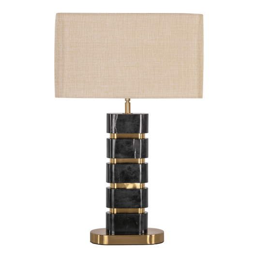 Maxi Black Marble & Gold Table Lamp Lighting 