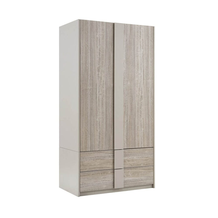 Maya Luxury Greige 2 Door 2 Drawer Wardrobe Furniture 