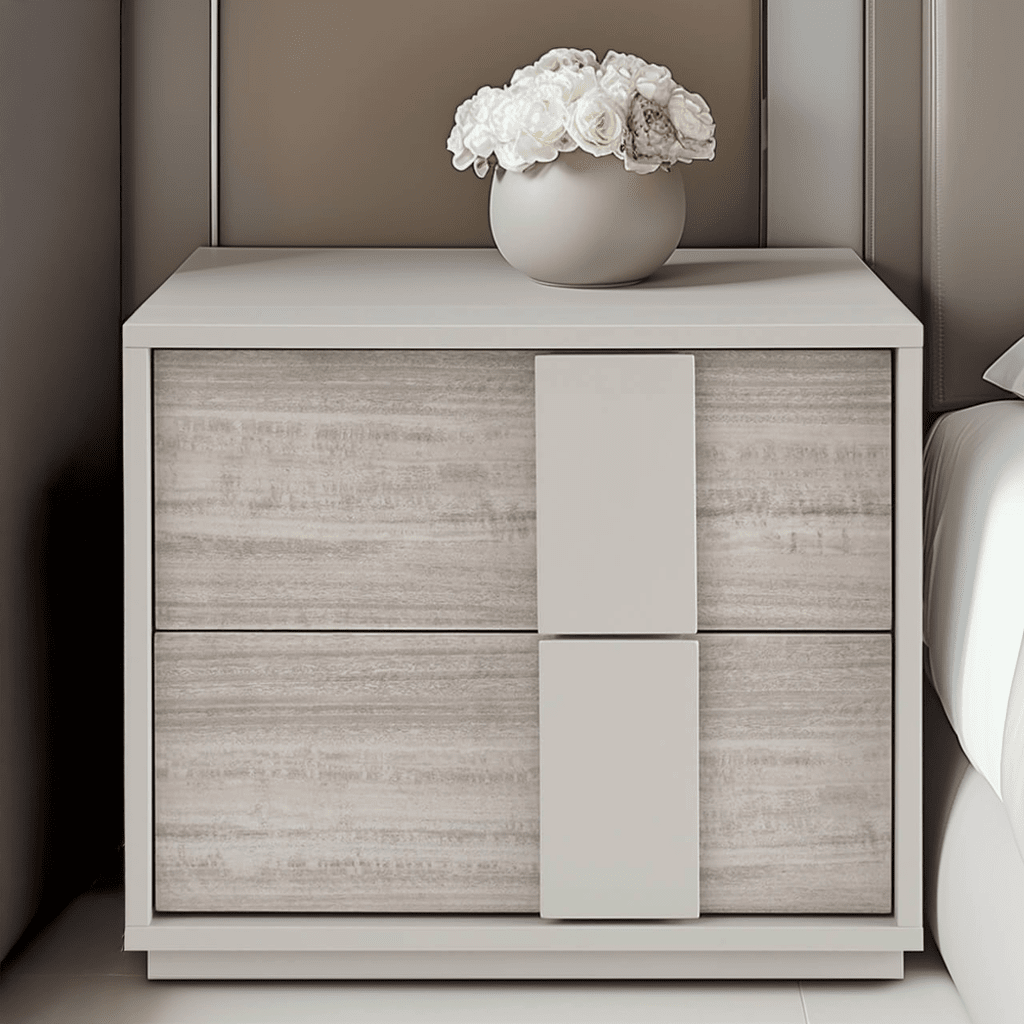 Shop Maya Luxury Greige 2 Drawer Bedside Table Rowen Homes Shop Maya Luxury Greige 2 Drawer Bedside Table Rowen Homes