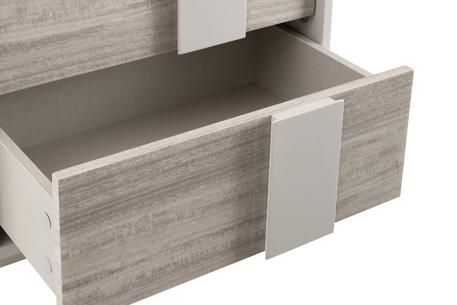Maya Luxury Greige 2 Drawer Bedside Table Furniture 