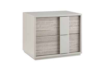Maya Luxury Greige 2 Drawer Bedside Table Furniture 