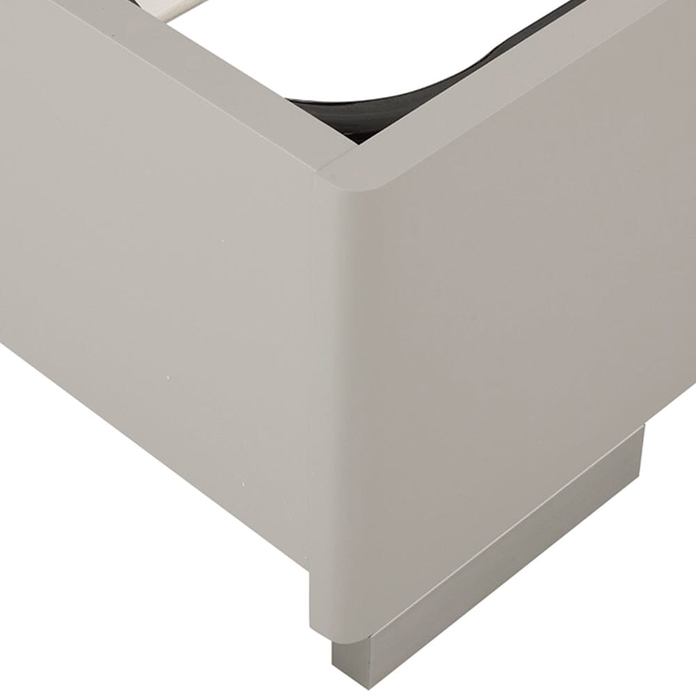 Maya Luxury Greige Channelled Bed with Integrated LED Lights Beds and Headboards 