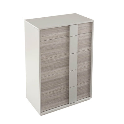 Maya Luxury Greige Tall 4 Drawer Chest Furniture 