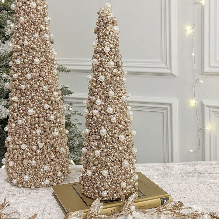 Medium Gold Beaded Tree Decorative Ornament Accessories 