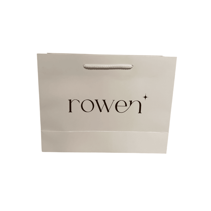 Medium Rowen White & Gold Gift Bag 