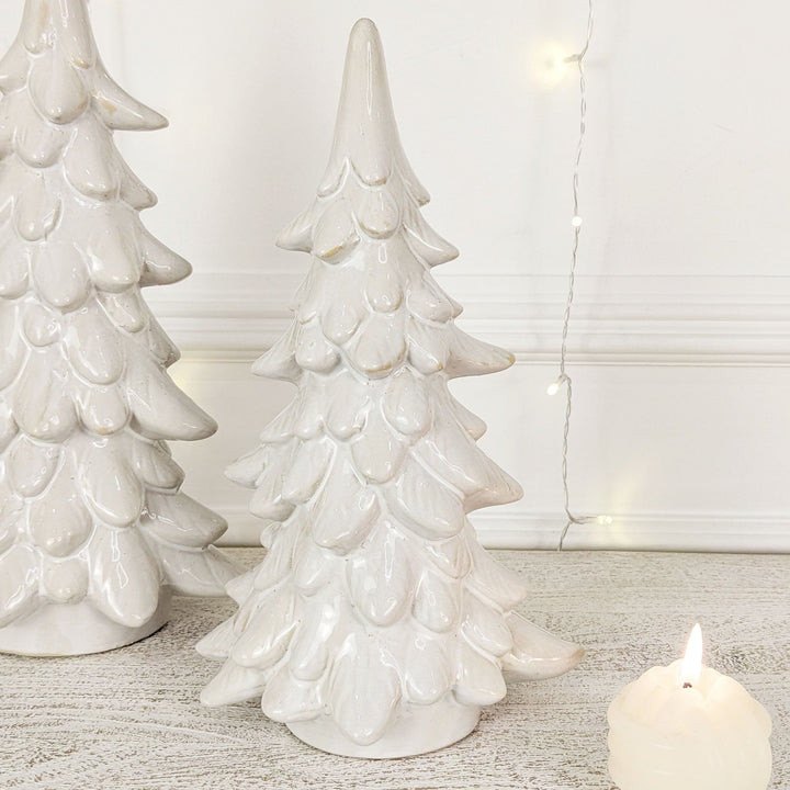 Medium White Decorative Christmas Tree Ornament Accessories 