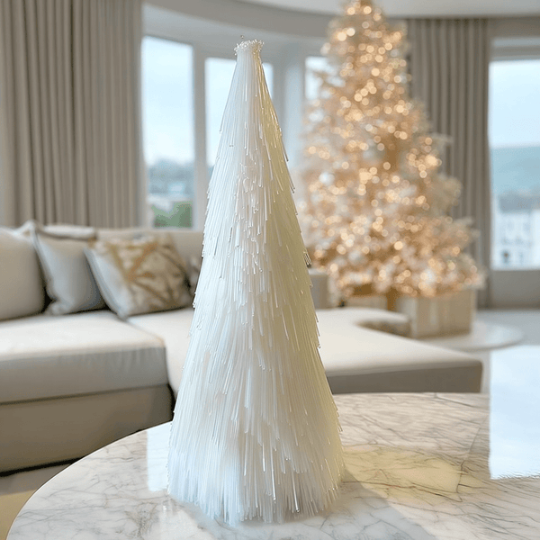 Medium White Decorative Christmas Tree Ornament Accessories 