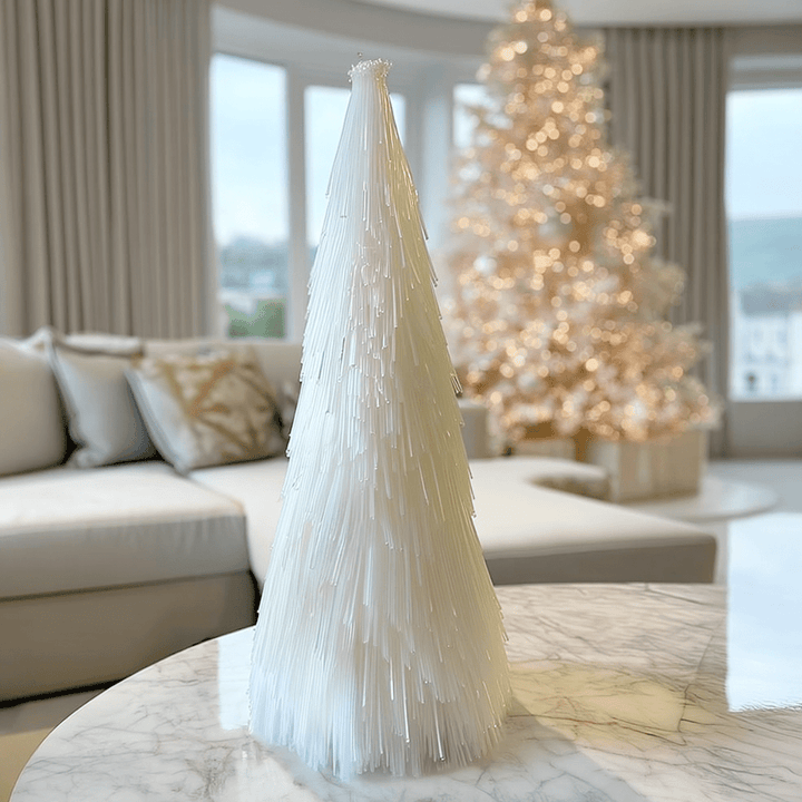 Medium White Decorative Christmas Tree Ornament Accessories 