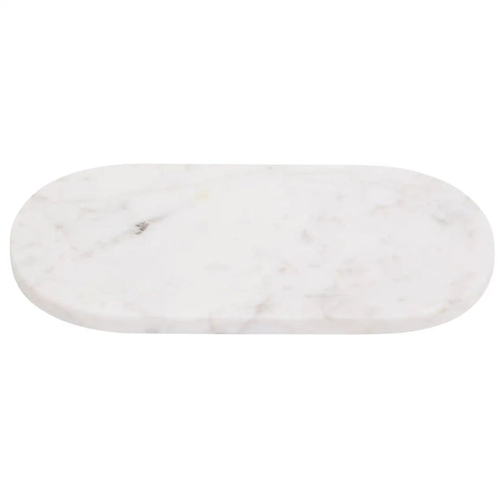 Melanie Oblong White Marble Serving Tray Accessories 