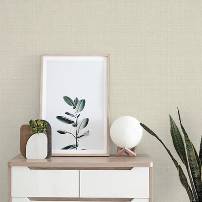 Mera Oatmeal Textured Weave Wallpaper Accessories 