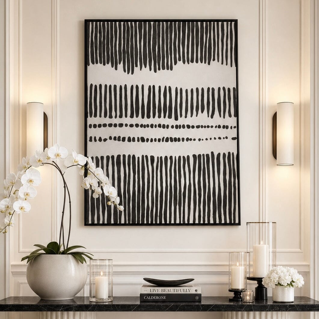 Micah Cream & Dark Brown Wall Art Accessories 