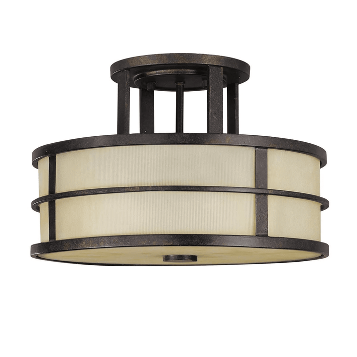 Millie Bronze 3 Light Semi-Flush Ceiling Light Lighting 