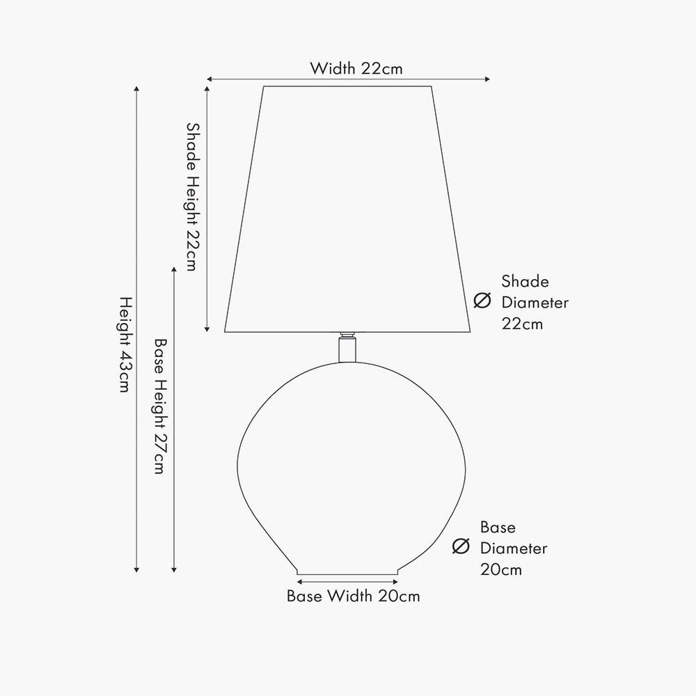 Milou Clear Glass Organic Table Lamp with White Shade Lighting 