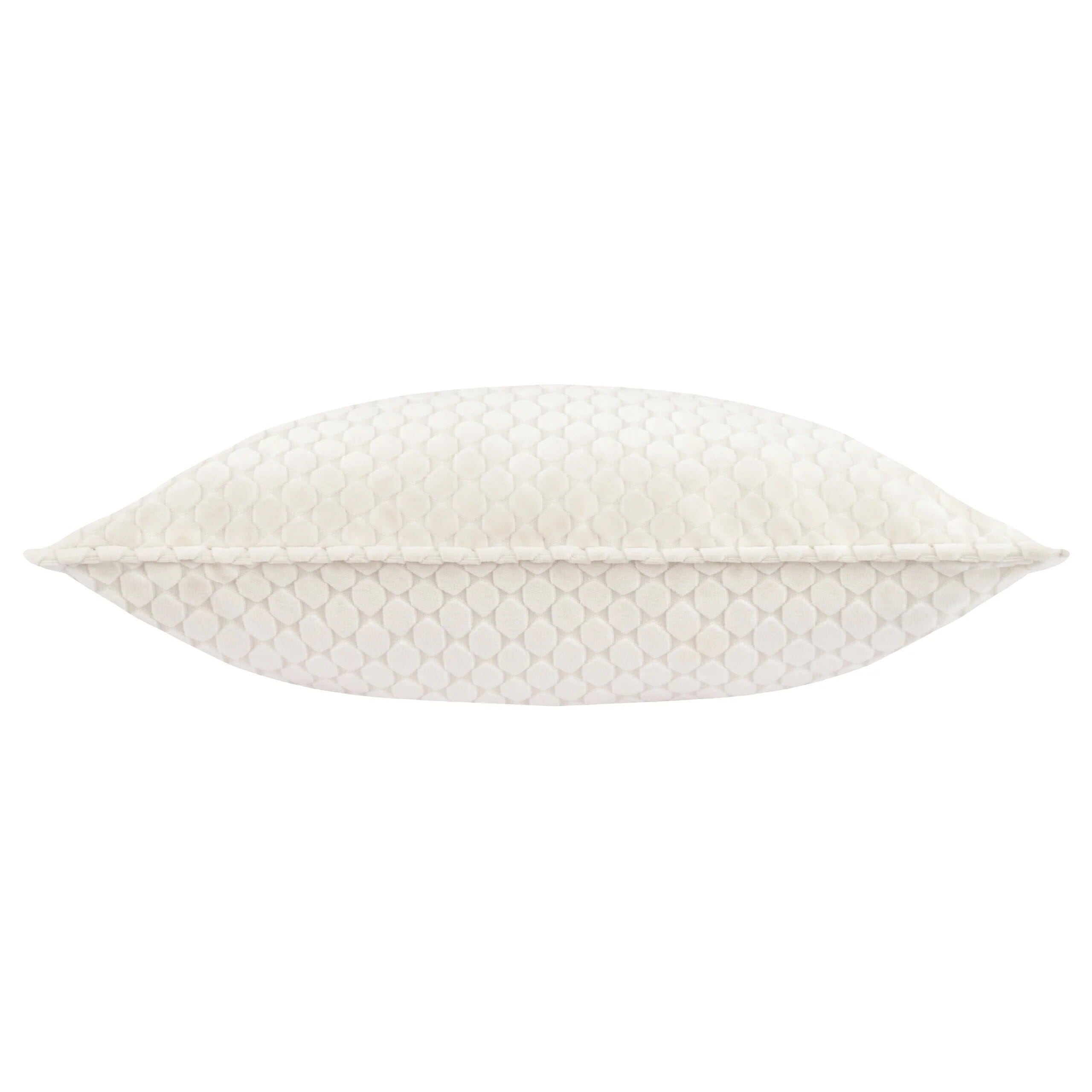 Mitho Ivory Velvet Scallop Pattern Cushion- 50x50cm Textiles 