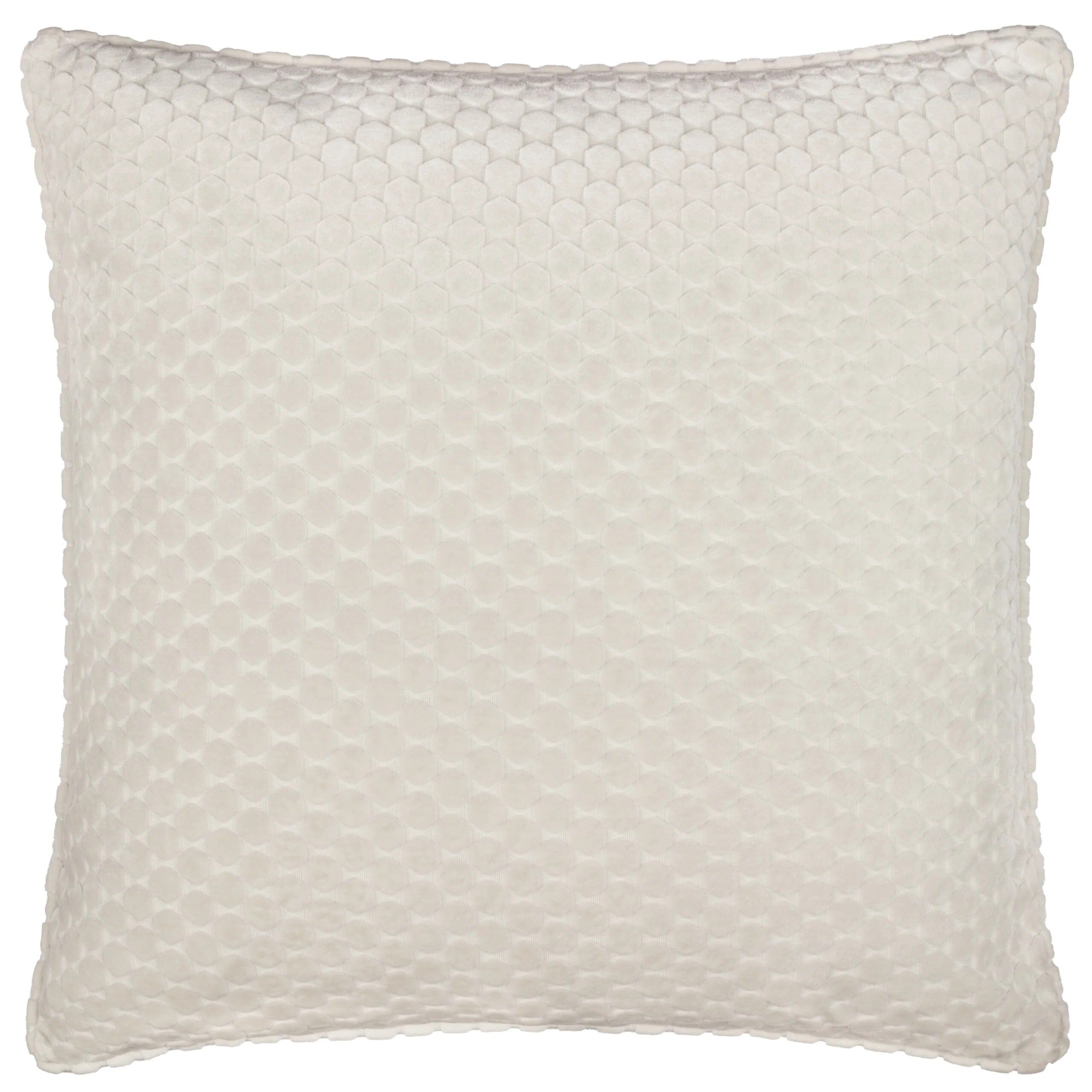 Mitho Ivory Velvet Scallop Pattern Cushion- 50x50cm Textiles 