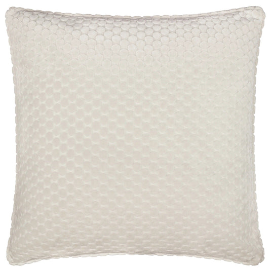 Mitho Ivory Velvet Scallop Pattern Cushion- 50x50cm Textiles 