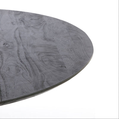 Molli Black Wooden Round Dining Table Furniture 