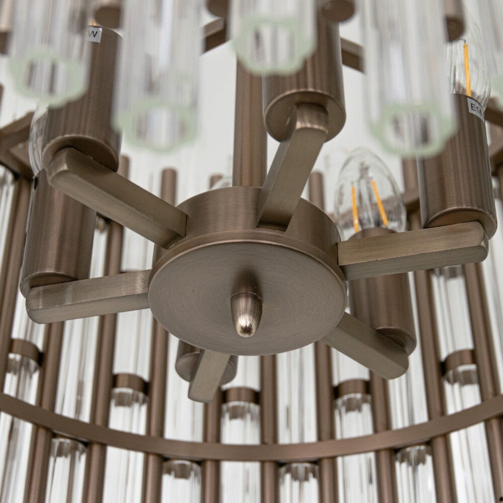 Molli Luxury Bronze & Glass Chandelier Lighting 