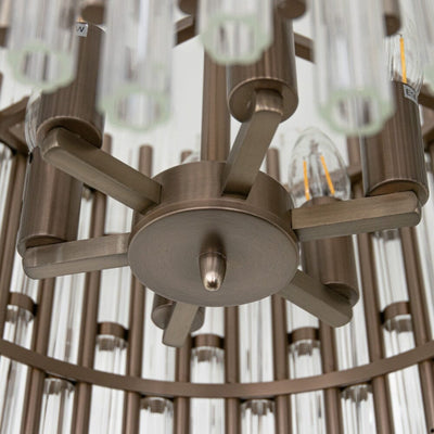 Molli Luxury Bronze & Glass Chandelier Lighting 