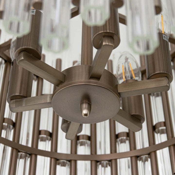 Molli Luxury Bronze & Glass Chandelier Lighting 