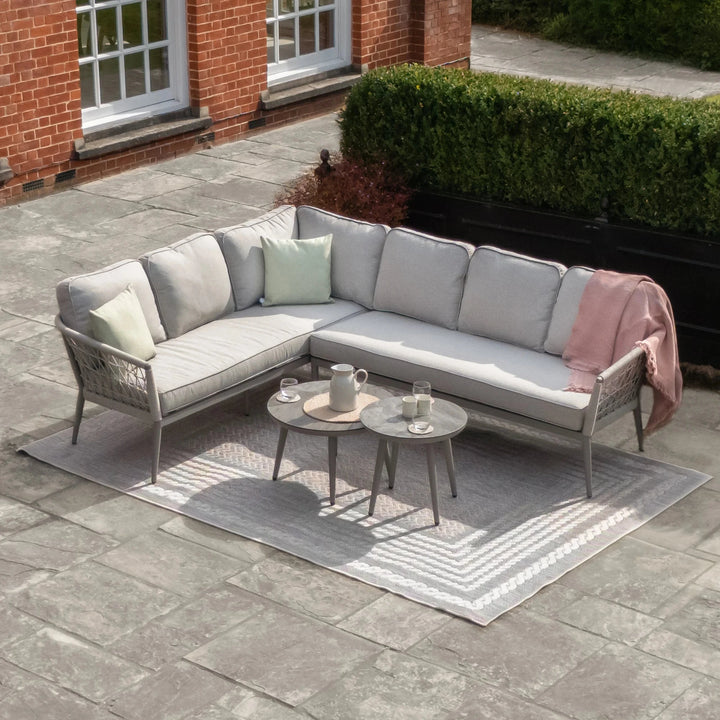 Morocco Outdoor Taupe Large Corner Sofa Set Outdoor 