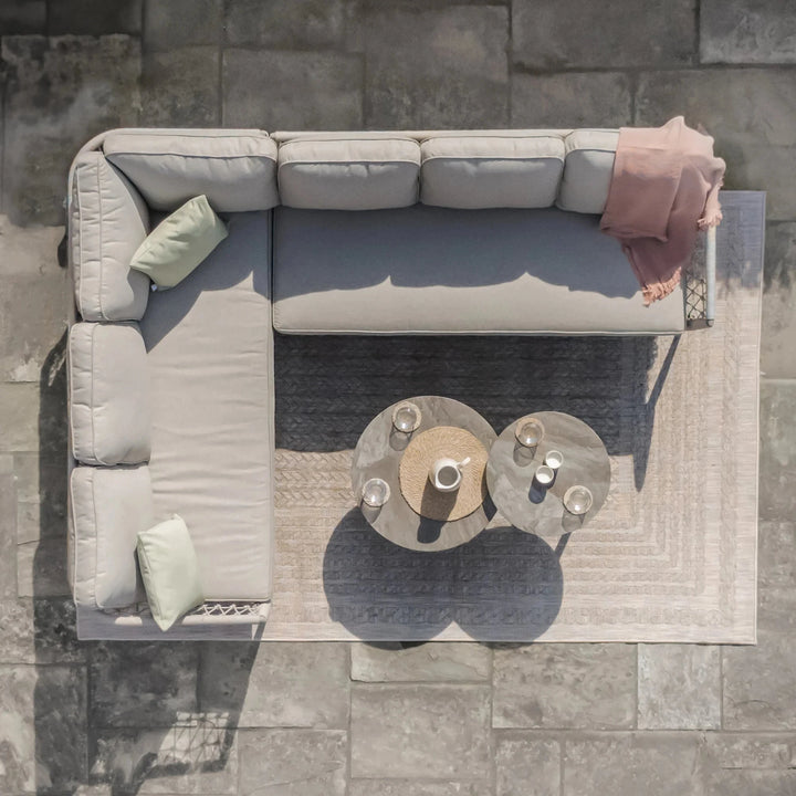 Morocco Outdoor Taupe Large Corner Sofa Set Outdoor 