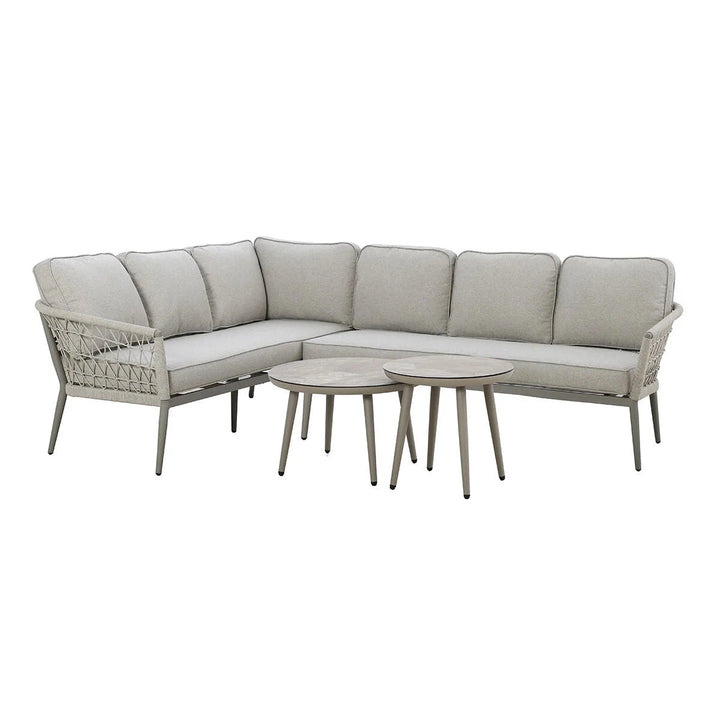 Morocco Outdoor Taupe Large Corner Sofa Set Outdoor 